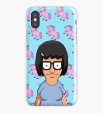 Tina Belcher Unicorn Pattern Blue iPhone Case