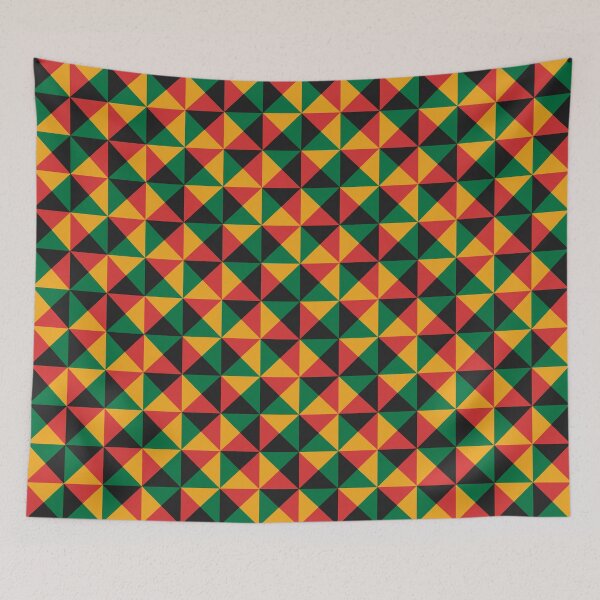 Item preview, Geometric Triangle Pattern (Rasta Colours) designed and sold by John Uttley.