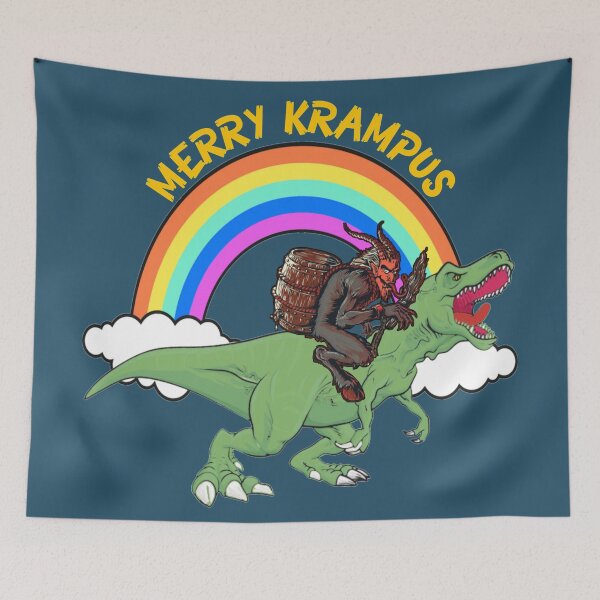 Item preview, Merry Krampus funny dinosaur ride designed and sold by SidTastic .