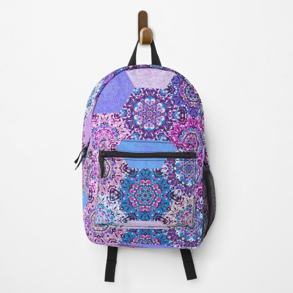 Item preview, patchwork Boho kaleidoscope mosaic ethno Honeycomb hexagon tessellation designed and sold by anzhelikamilisa.