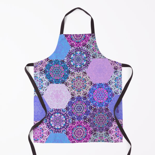 Item preview, patchwork Boho kaleidoscope mosaic ethno Honeycomb hexagon tessellation designed and sold by anzhelikamilisa.