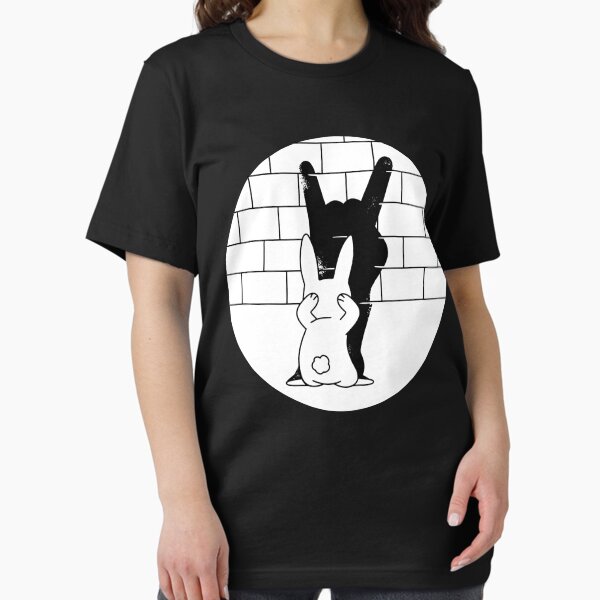 Artikel-Vorschau von Lustiger Kaninchen-Rock'n'Roll-Handschatten, designt und verkauft von Hoiho Adventure Shirts.