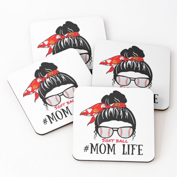 Item preview, Messy bun Softball | Momlife designed and sold by Mixture-DESIGN.