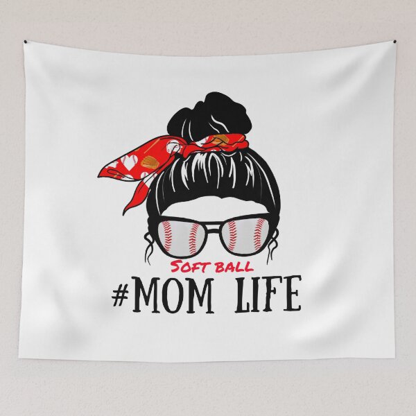 Item preview, Messy bun Softball | Momlife designed and sold by Mixture-DESIGN.