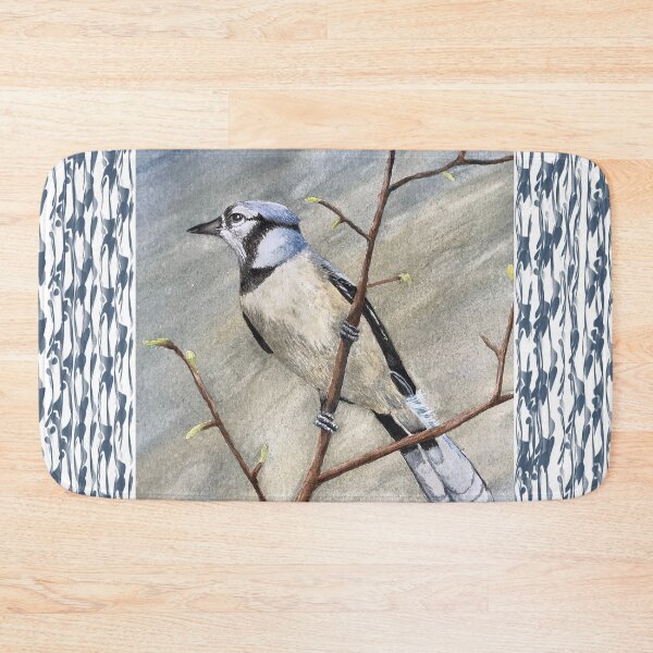 Item preview, Blue jay bird sitting in a tree designed and sold by Diane Hunter Art.