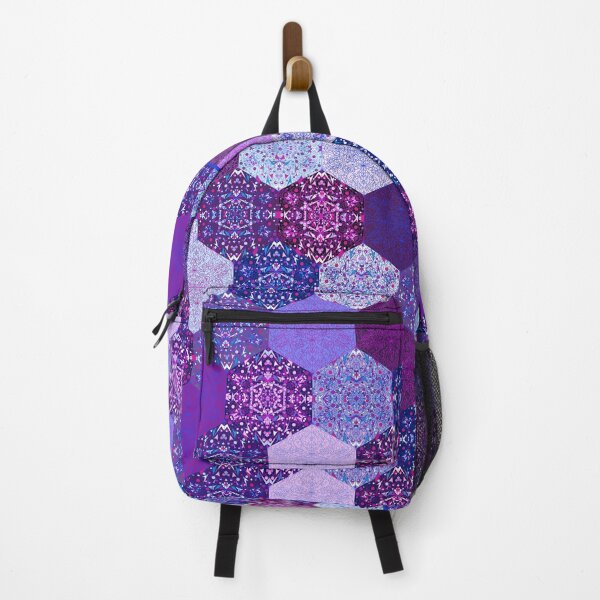 Item preview, patchwork mosaic hexagon polygons snowflake Honeycomb harlequin Boho designed and sold by anzhelikamilisa.