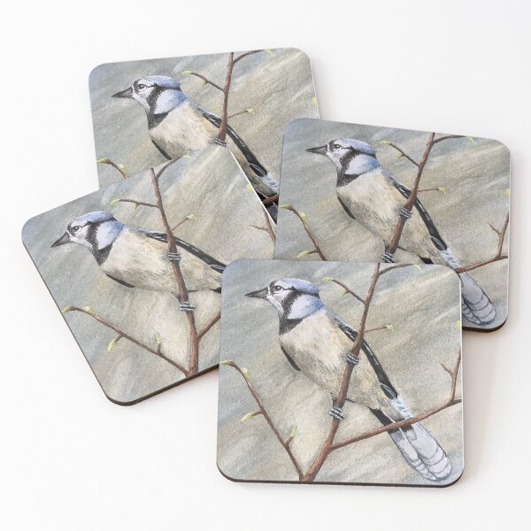 Item preview, Blue jay bird sitting in a tree designed and sold by Diane Hunter Art.