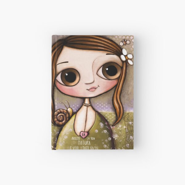 The child with snail and bee in the garden Hardcover Journal