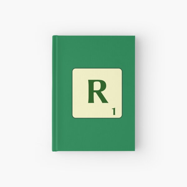 Ficha de Scrabble de la R de 1 punto Cuaderno de tapa dura