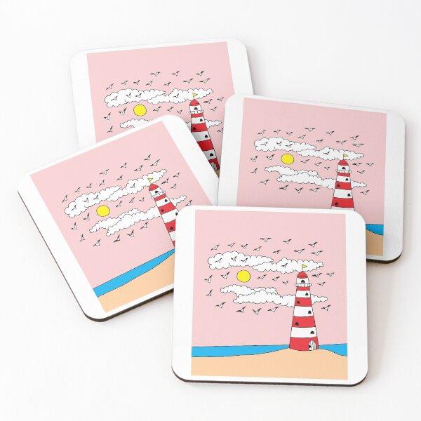 Item preview, Lighthouse Surrounded By Seagull Birds designed and sold by flofin.