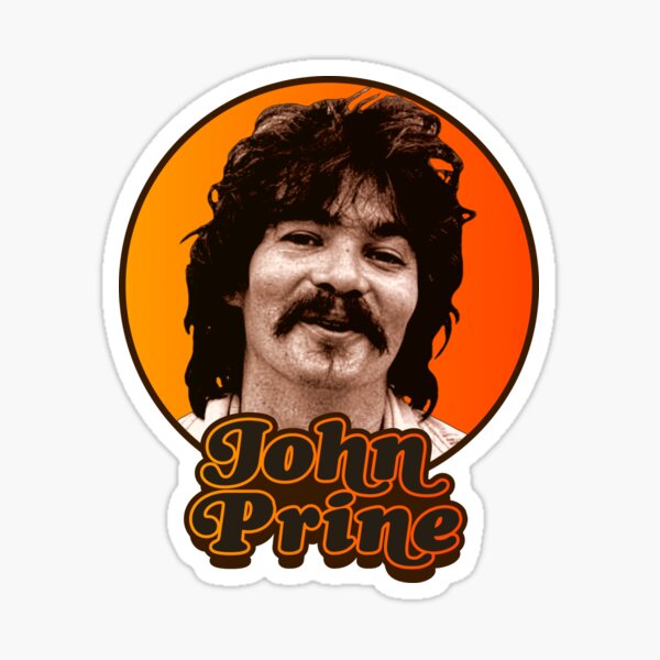 John Prine Retro Tribute Design Sticker