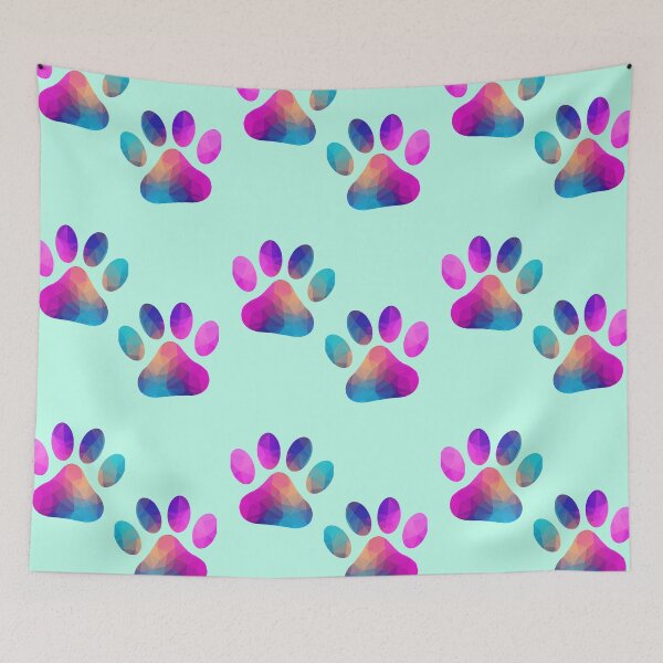 Item preview, Colorful Abstract paw Geometric  designed and sold by BeCoolArt.