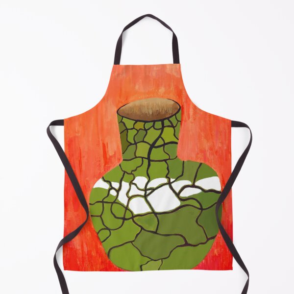 Item preview, Cracked Green Pot with Red Background designed and sold by Jovydesign.