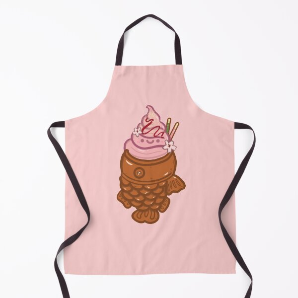 Item preview, Kawaii Sakura Taiyaki Ice-cream with pocky sticks design sticker designed and sold by Marie-c-doodles.