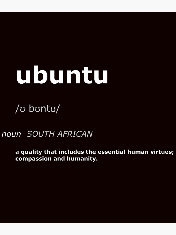  ubuntu Meaning Poster For Sale By Z3aff Redbubble