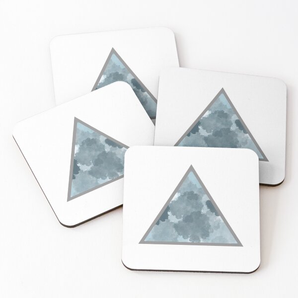 Item preview, Grey Triangle with blue watercolour shades designed and sold by pastel-only.