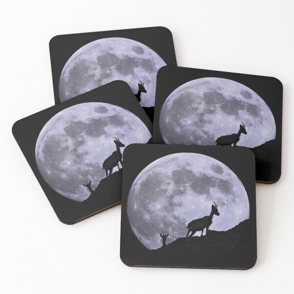 Item preview, Silhouette of deer in full moonlight designed and sold by LaGalleria-BNS by Moses Benson Gallery.