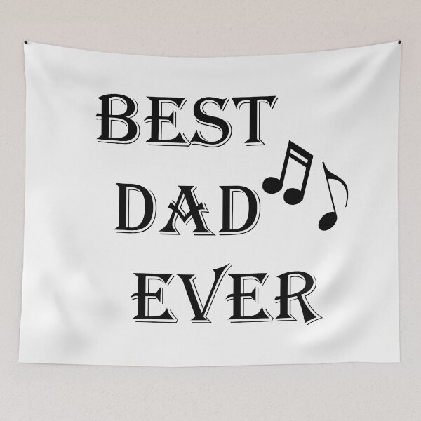 Item preview, Best dad ever music notes  designed and sold by Rami Khalifah.