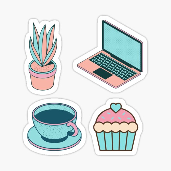 "Cute pastel sticker pack" Sticker by Beeroclock Redbubble