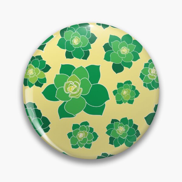 Item preview, Seamless Pattern Green Succulent with Yellow Background designed and sold by Jovydesign.