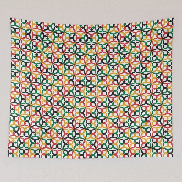Item preview, Geometric Flower Petal Pattern (Rasta Colours) designed and sold by John Uttley.
