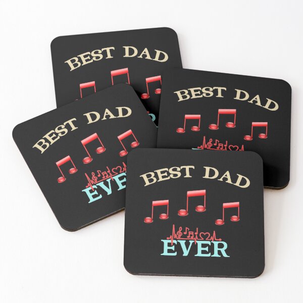 Item preview, Best dad ever music notes  designed and sold by Rami Khalifah.