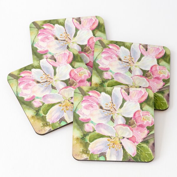 Item preview, Blooming Apple Blossom Watercolour Painting by Monika designed and sold by Monika's Painting.