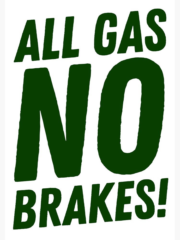 NYJ All Gas No Brake Logo Sticker for Sale by GangGreenGear