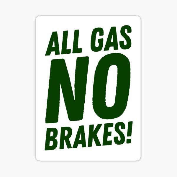 'All gas no brakes! New York Jets' Sticker for Sale by NM-Design