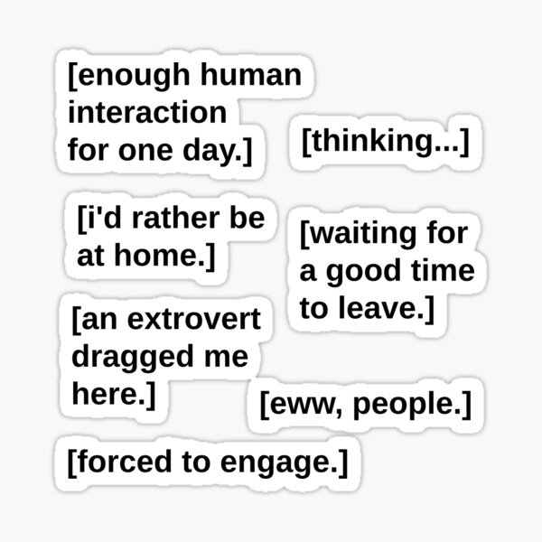 Introvert starter pack Sticker