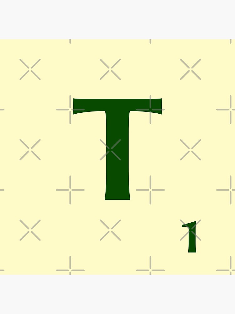 Imagen 5 de 5, Posavasos (lote de 4) con la obra Ficha de Scrabble de la T de 1 punto, diseñada y vendida por fgrdisseny.