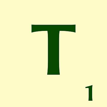 Imagen de la obra Ficha de Scrabble de la T de 1 punto de fgrdisseny