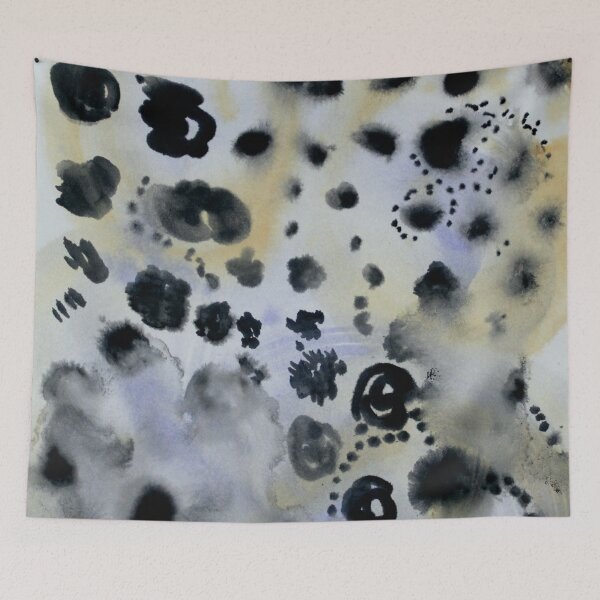 Item preview, Watercolor abstraction "Texture snow leopard I" designed and sold by AlissNikolina.