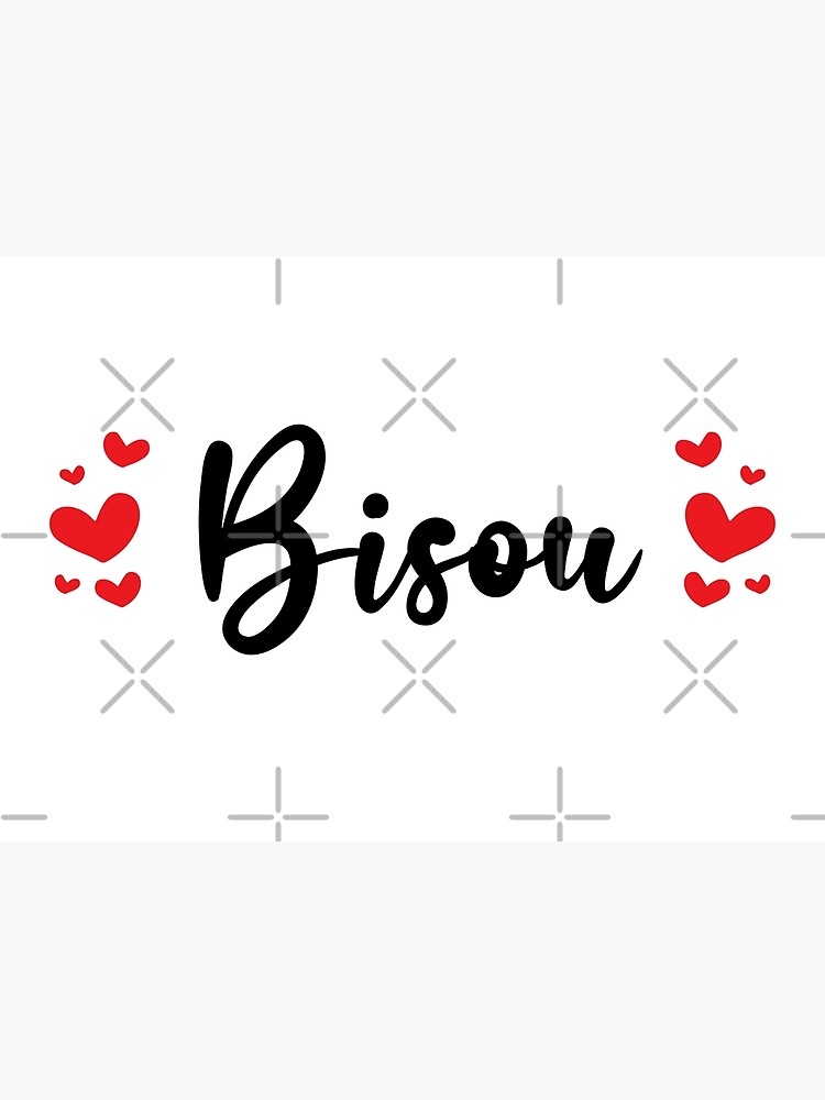 bisou-french-black-typography-with-red-hearts-poster-by-pixelonfire