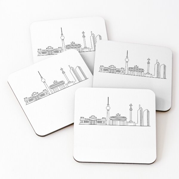 Item preview, Berlin Skyline in black with details designed and sold by Mesyo.