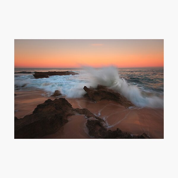 A Splash of Dawn - Koonya Beach Blairgowrie Photographic Print