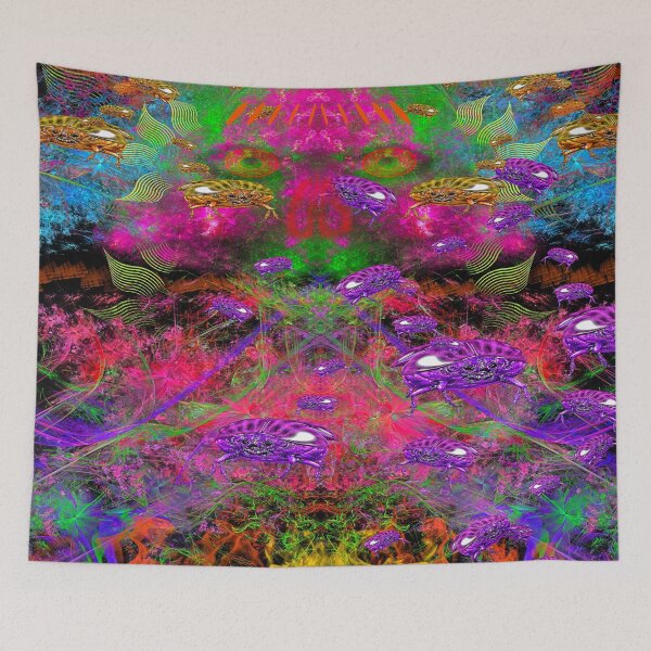 Artikelvorschau, Käfer-Eintritt (psychedelisch, fluoreszierend, neon, Käfer) entworfen und verkauft von Discordant Dreams Art.