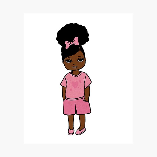 Black Girl Magic Afro Girl Melanin Photographic Print By Dukito