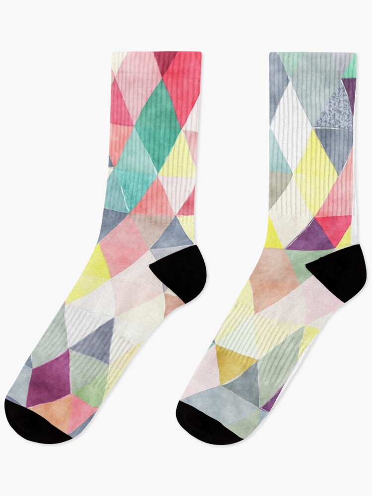 Thumbnail 1 of 5, Socks, Seamless digital triangles  designed and sold by starnish.