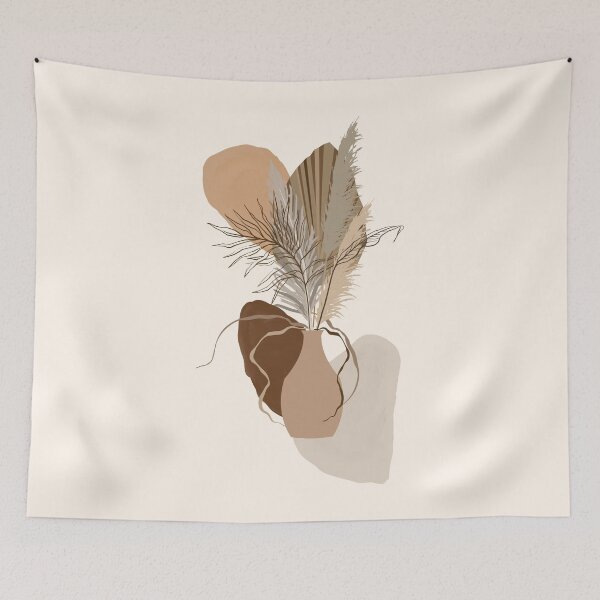 Item preview,  Abstract BohoTropical Leaves with Earthy Tones Shapes designed and sold by FancyAesthetic.