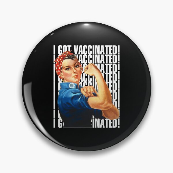 Artikelvorschau, Ich bin geimpft - Rosie Riveter Ich habe geimpft Retro Covid Awareness - Weißer Text entworfen und verkauft von crazycollective.