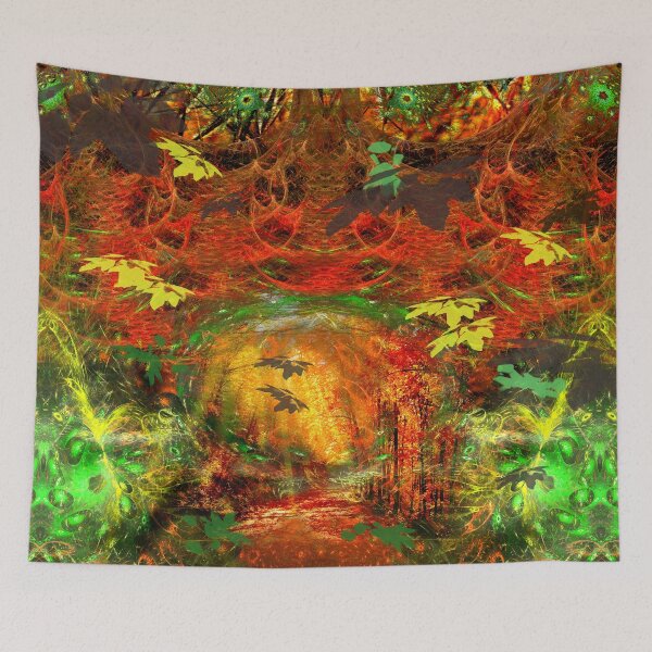 Item preview, Light Scatters In October Woods (autumn, nature, forest, fractals) designed and sold by Discordant Dreams Art.