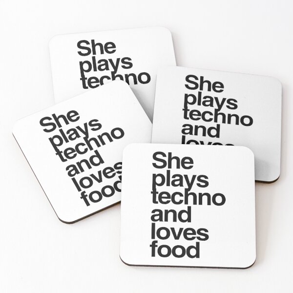 Item preview, She plays techno and loves food designed and sold by tropical_dream.