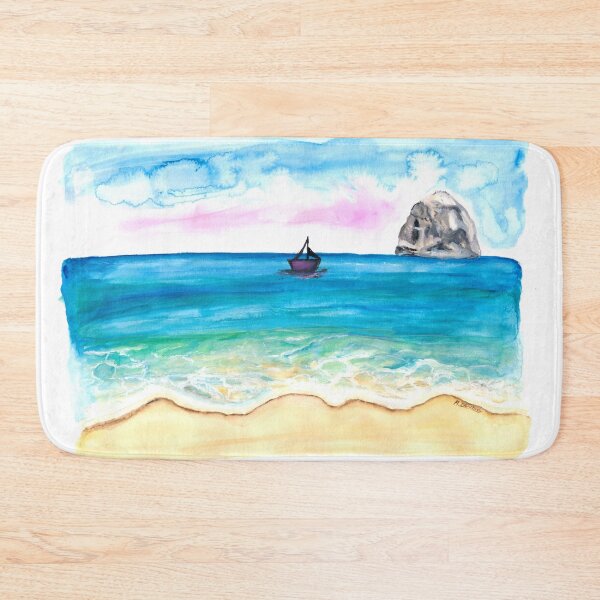 Item preview, Martinique Caribbean Beach Scene with Diamond Rock designed and sold by artshop77.