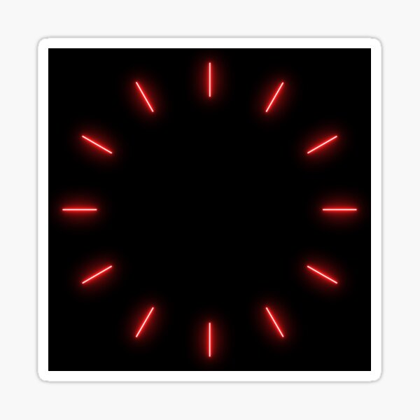 "Neon clock face" Sticker for Sale by Atik150 Redbubble