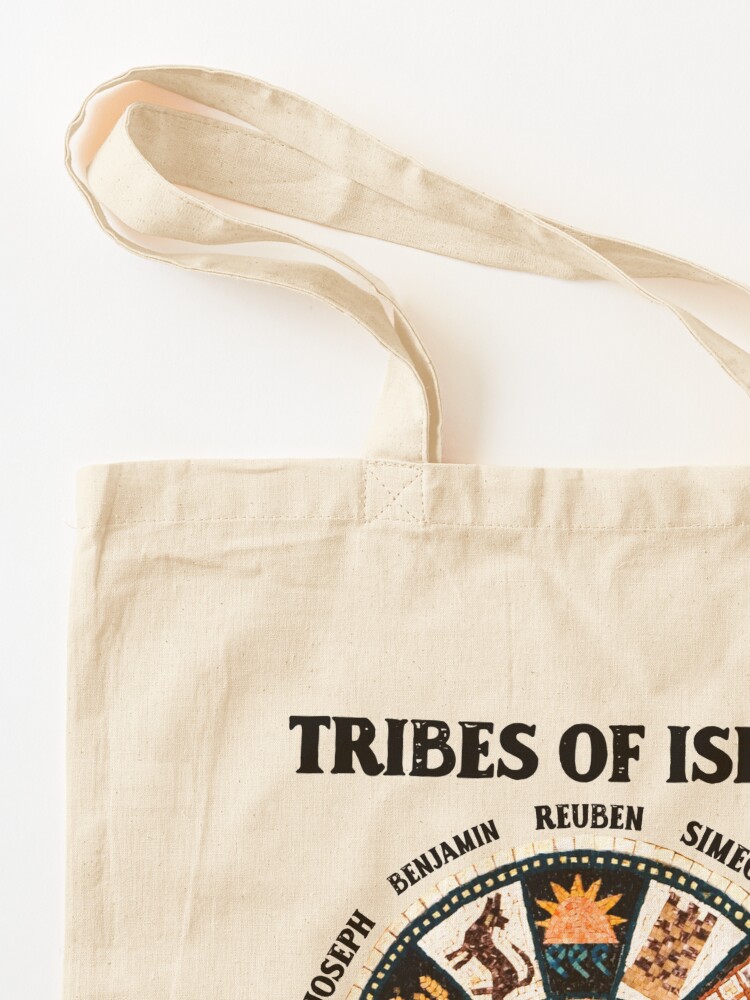 12 Tribes Of Israel Hebrew Israelite Tote Bag - Distressed Flag Design, 16x16 Inches