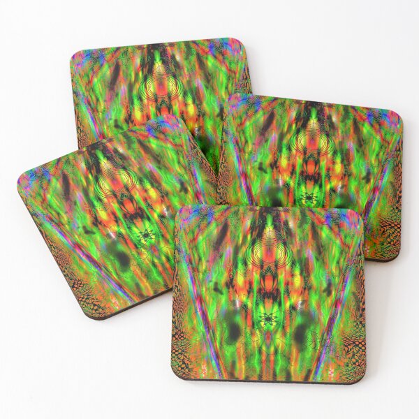 Item preview, Psychedelic Gradient Symmetry 6 (neon yellow alien) designed and sold by Discordant Dreams Art.