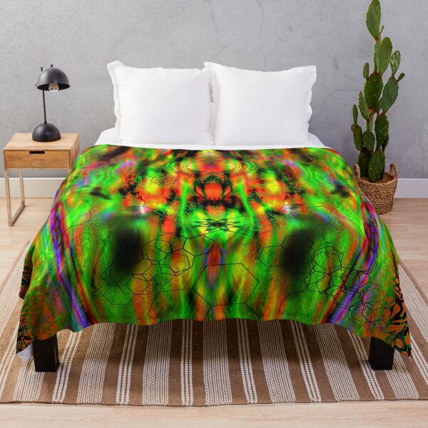 Item preview, Psychedelic Gradient Symmetry 6 (alien amarillo neón) designed and sold by Discordant Dreams Art.
