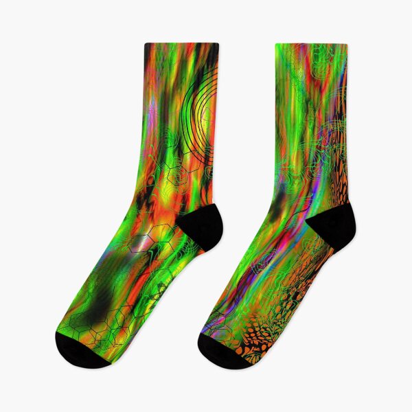 Item preview, Psychedelic Gradient Symmetry 6 (neon yellow alien) designed and sold by Discordant Dreams Art.