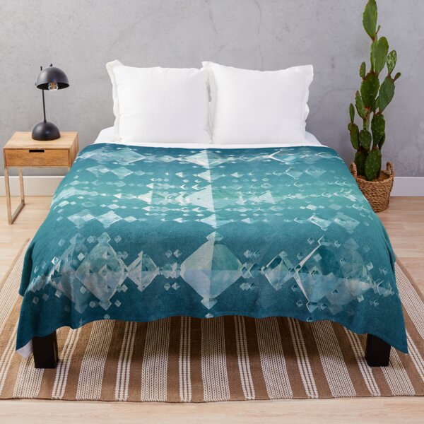 Artikelvorschau, Grungy Aquamarine Floating Pyramids Fractal Abstract entworfen und verkauft von BoundedChaos.